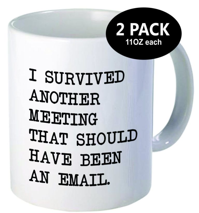 Pack of 2 - I survived another meeting that should have 